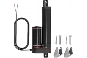 Justech Moteur à Actionneur Linéaire DC 12V 750N 100mm Vérin Moteur Linéaire à Déclenchement Automatique Ouvre-porte Électrique Automatique RV Construction de Machine Agricole Industrielle-Noir