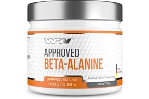 ‎WORLD'S FOOD NUTRITION WFN Approved Beta-Alanine - Reines Beta Alanin Pulver - 300g - Vegan & Hochdosiert - Pures Pulver ohne Zusätze - 100 Portionen - Made in Germany - Extern laborgeprüft