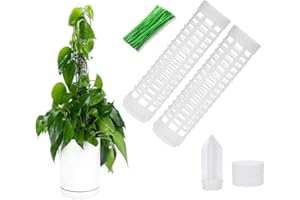 WAILICOP 2 Pezzi Palo Muschiato per Piante Rampicanti – Bastone con Muschio e 20 Fascette – Supporto Tutore per Monstera, Filodendro, Edera e Piante da Interno ed Esterno (17 cm)