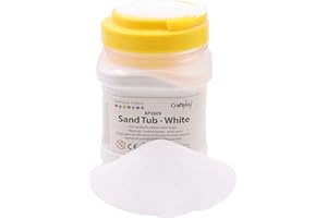 Craftplay Coloured Sand | Sand Art | 1 KG Tub | Free Flowing Sand | White