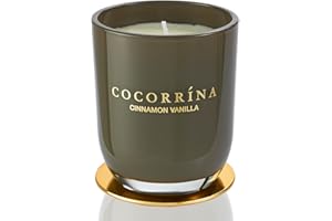 Cocorrína Candle Velas Aromáticas de Cera de Soja - Canela Vainilla, Vela de Cera Natural para el Hogar, duración hasta 22 horas, 180g Velas Perfumada