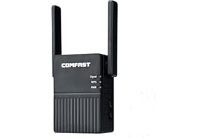 Podazz 1200 Mbit/s WiFi Range Extender, Ripetitore WiFi Wireless Signal Booster, WiFi Extender dual band 2.4 e 5 GHz ad alta velocità, nero lucido