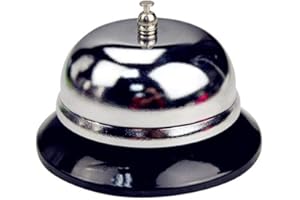 BJ-SHOP Campanello Ristorante,Servizio Bell Campana da cucina in acciaio inossidabile per servizio di chiamata campana Servizio a mano servizio maggiordomo Reception cameriere Negozio contatore Dramma Gioco