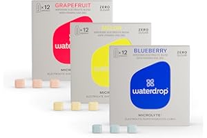 WATERDROP MICRODRINK waterdrop® Microlyte Set | 36 Rapid Hydration Tablets with 5 Electrolytes, 9 Vitamins, Zinc -3 Flavours | Keto, Gluten-Free, Zero Sugar & Vegan Recovery Drink | Rapid Rehydration | Water Flavouring