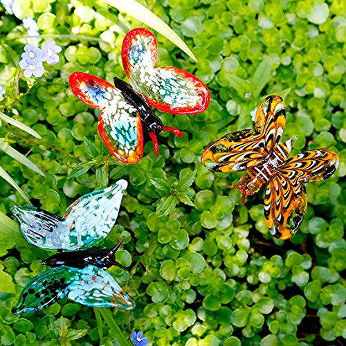 Gartendekoration Glasstecker Schmetterlinge - 2