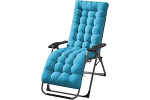 BangDon Extra Thick Sun Lounger Cushion Soft and Comfortable Garden Recliner All-Season Use Chaise Chair Pads for Outdoor Patio Furniture Home Decor (Sky blue,140 * 45)