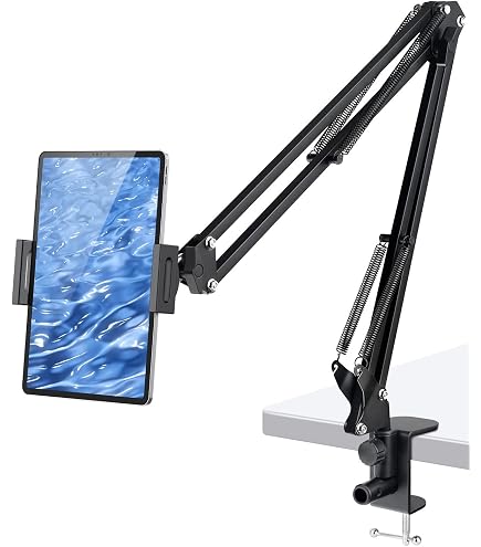 PEARL Tablet- & Smartphone-Halter: Verstellbarer Arm Für Küche & Homeoffice - 360° Drehbar