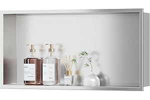 Neodrain Shower Niche 304 Stainless Steel Wall Niche Recessed Single Shelf Shower Storage for Bathroom 60 x 30 x 10cm