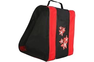F Fityle Sac de Patinage à roulettes, Unisexe Respirant, Sac de Transport, bandoulière réglable, Sac de Rangement, Patins ou Accessoires de Roller, Rouge