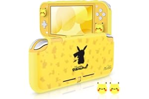 DLseego Housse de Protection pour Switch Lite, Coque de Protection en TPU Souple avec 2 Capuchon pour poignée de Pouce en Silicone pour Switch Lite - Jaune