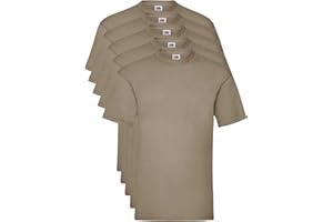 Fruit of the Loom Valueweight Short Sleeve T-Shirt (Pacco da 5) Uomo