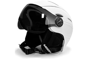 ENZODATE 2-in-1 Visor Ski Snowboard Helmet Detachable Snow Mask Anti-fog Anti-uv Integrated Goggle Shield Low Weight Adults Men Women