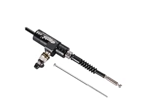 GOOFIT Bomba Embrague M8 x 1.25mm de Izquierda Hidraulico Moto Cilindro Maestro Aluminio CNC Universal reemplazo para YZ125 YZ250 YZ250F YZ450F WR250F WR450F Pit Bike Scooter y Ciclomotor Negro