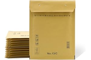 Sobres Acolchados de Papel Burbuja Interior de Polietileno, Color Marrón, Bolsas para Envíos con Capacidad para Albergar Documentos - Ofituria (5 Sobres, 150 x 220 mm)