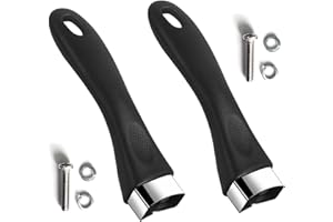 Vastsea 2 Pezzi Pentole Maniglia, Impugnatura in Pentola in Bachelite, Manico Rimovibile Con Viti, per Utilizzato Nella Maggior Parte Degli Accessori Pentole da Cucina (16×4,1 cm)
