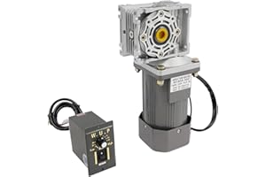 FROPIJ Getriebemotor 220V & 180W Schneckengetriebemotor mit Drehzahlregler - Schneckengetriebe Motor Einstellbare Drehzahl, 35NM Drehmoment - Reduziergetriebe für Industrie, Automation