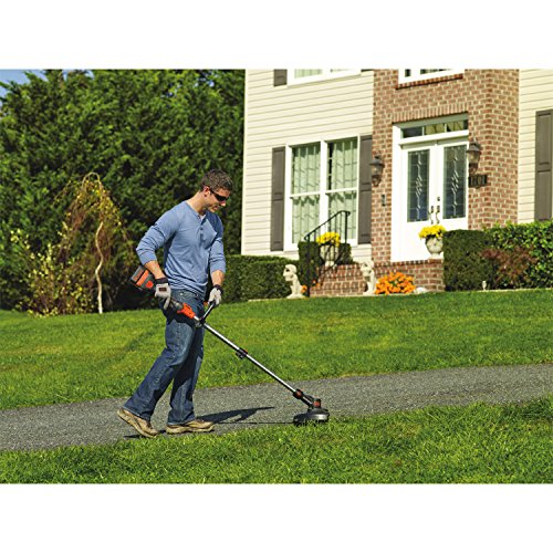 Black+Decker 36V Li-Ion Akku-Rasentrimmer Motorsense Rasenkantenschneider mit AFS Reflex, Akku und Ladegerät, 33cm Schnittbreite, STB3620L, schwarz orange - 2