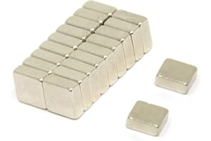 FIRST4MAGNETS Magnet Expert 5 mm x 5 mm x 2 mm d'épaisseur N35 Néodyme Aimant - 0.52 kg Pull (paquet de 25), Argent