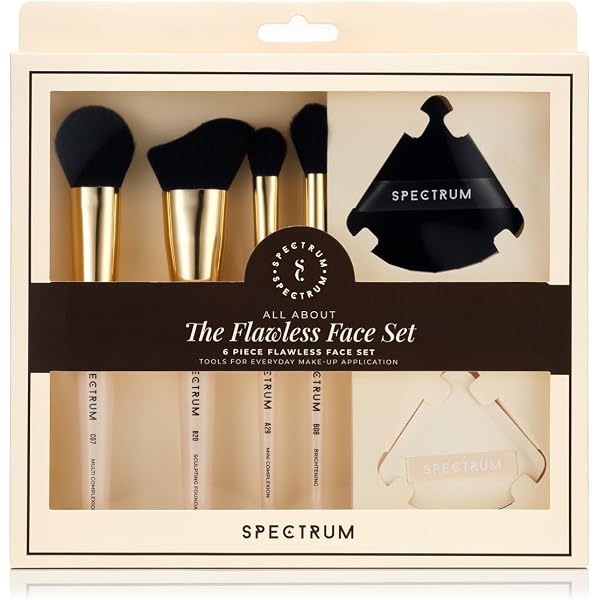 Spectrum 6-teiliges Make-up Pinsel-Set – Für Foundation, Kontur, Concealer & Highlight