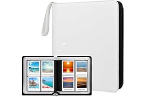 RUIBYTREE Album photo grand format à 256 poches pour les photos instantanées Polaroid de type i-Type, 600 et SX-70 (référence 6368) (Blanc)