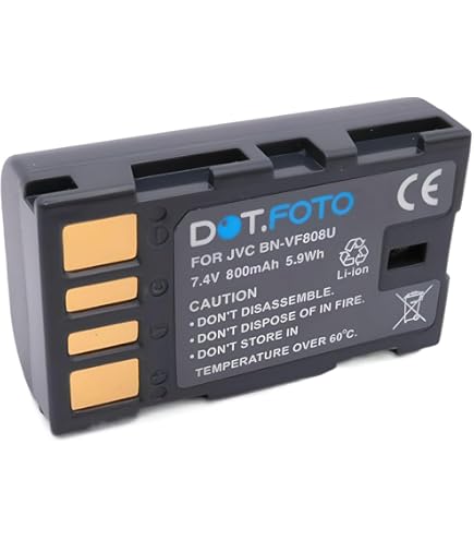 Batteria agli ioni di litio ad alte prestazioni, sostituisce JVC BNVF808 BNVF808U BNVF815 BNVF815U BNVF823 BNVF823U per JVC DRD818 GRD825 GRD860 GRD720EX GRD740EX GRD70EX GRD70EX
