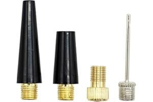 SZXMDKH 4 Pieces Ball Pump Needle Set Needle Inflator Kit Needle Nozzle Adapter Needle Nozzle Adapter Kit Ball Inflation Pump Needle Valve Adapter Kit Ball Pump Needle Bike Tire Inflating Kit