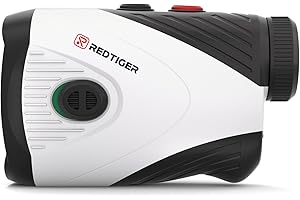 REDTIGER Golf Rangefinder with Slope On/Off, 1200 Yards, 7X Magnification, Laser Range Finder for Golf, Flag Pole Lock with Vibration, Rechargeable, Magnetic Suction
