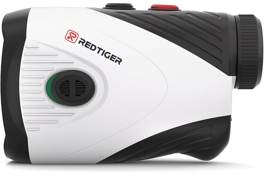 REDTIGER Golf Rangefinder with Slope On/Off, 1200 Yards, 7X Magnification, Laser Range Finder for Golf, Flag Pole Lock with Vibration, Rechargeable, Magnetic Suction