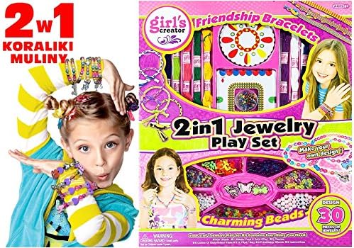 Set of Beaded Mulina Colored Jewelry 2in1