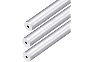DMiotech 3pz (12mm OD x 3mm ID) Tubo Tondo in Alluminio 6063 Lunghezza 300mm Tubazione Metallico per Costruzione di Telaio Macchinari Progetti Fai Da Te