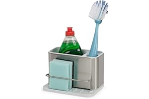 Joseph Joseph Surface Organizador Fregadero de Cocina en Acero Inoxidable para Productos de Limpieza, Esponjas, Antideslizante, Desmontable