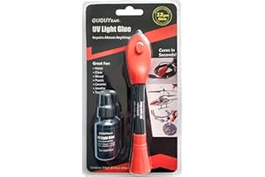 GUGUYEAH Liquid Plastic Welder-UV Light Curing Glue Adhesive Kit 5 Seconds Fix/Fill/Seal/Bond/Repair Almost Anything - Waterproof and Heat-Resistant-(4g+8g Refill) (G4)
