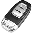 For Audi A4l A3 A4 A5 A6 A8 Quattro Q5 Q7 A6 A8 Remote Key Shell Case HU66 Fob Replacement Car Smart Key Shell 3 Buttons