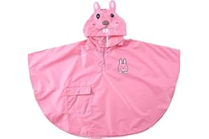 mama stadt Poncho Enfant Pluie Unisex Cape Impermeable Bebe Manteau Imperméable Garçon Fille Veste Anti Pluie avec Capuche Cartoon Convient aux Enfants de 2 à 6 ans