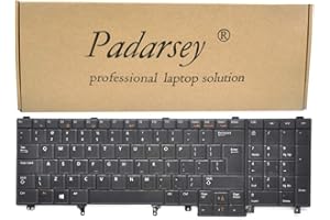 Padarsey Replacement Keyboard Without Pointer Compatible with Dell Latitude E5520 E5520m E5530 E6520 E6530 E6540 Precision M4600 M4700 M4800 M6600 M6700 Laptop US Layout