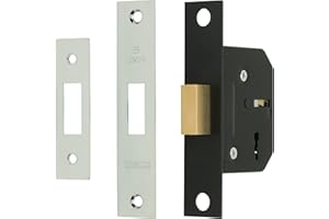 Sterling MLD325N - Cerradura encastrable con pestillo (3 Puntos, 65 mm, níquel)