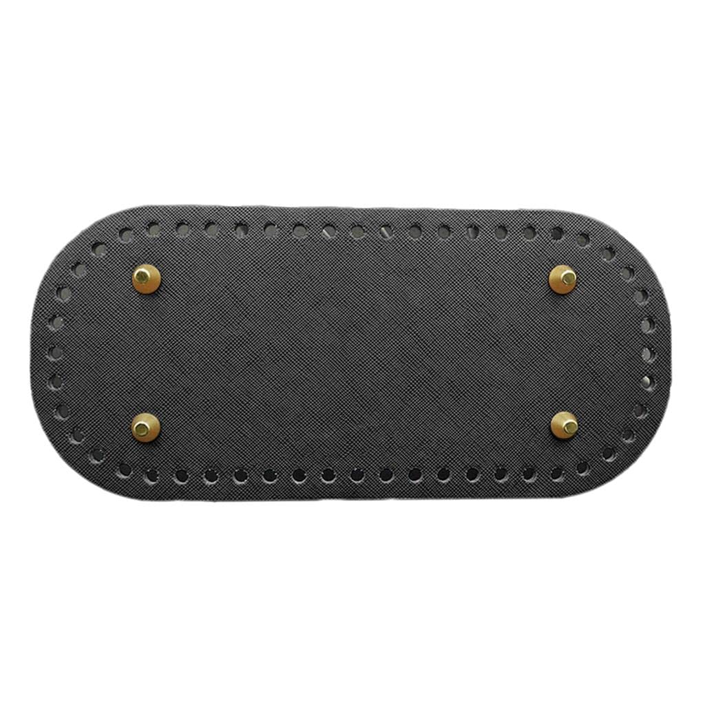 CALANDISÂ® Leather DIY Bags Bottom Mat Pad Insert Base Replacement Purse Making Black