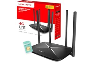 MERCUSYS MB115-4G 300 Mbps 4G Router With Sim Card, 4G/3G Compatible, Wireless LTE Cat 4 With WiFi Router Mode, SIM Slot, 4 External Antennas, Plug and Play, Connect up to 32 Devices, TP-Link