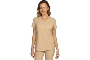 B-well Aurelia Casaca Sanitaria Mujer Antibacteriana, Resistente a Olores, Antiarrugas, Uniforme Médico, Enfermera, Estética, Clínica, Veterinaria