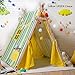 Produktbild ADFD Kinderspielzeug Haus, Indoor-Zelt, Stoffmaterial, Gürtel, Atmungsaktiv Klar, Verstellbare Breite, Hölzerne Halterung, Leicht Zu Empfangen, 15 Quadratmeter,Yellowandgreen