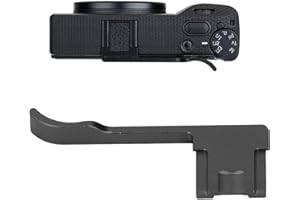 Thumbs Up Grip für GR III GR IIIx, Metall-Blitzschuh-Daumengriff für GR3 GR3x, Bessere Balance und Halt für die Kamera (Black)