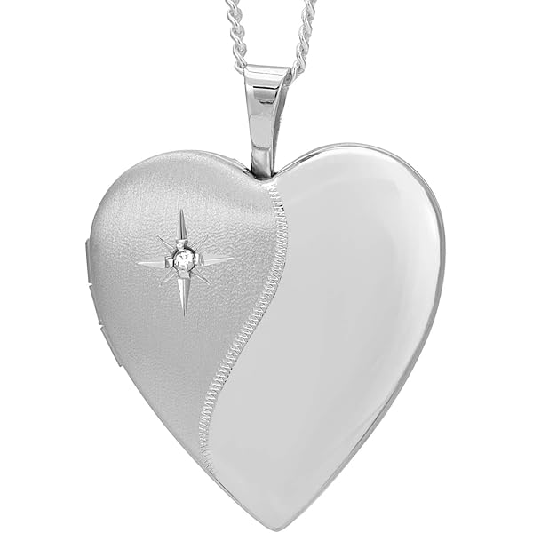 FJC - Ciondolo Cuore Fluttuante In Argento Sterling 925 Su Catenina 37 Cm, Gioiello Bambini, In Confezione Regalo