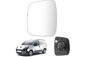 RASHION Vetro Specchietto Retrovisore Riscaldabile Sinistra Compatibile con Fiat Qubo Fiorino/Citroen Nemo/Peugeot Bipper 2008-2020