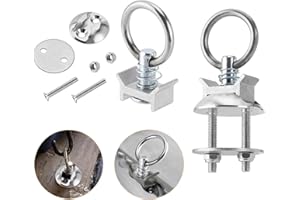 Venussar Lot de 4 Anneau Arrimage, 600/kg Rail d'arrimage percé, Anneaux D'arrimage pour Rail d'arrimage, sécuriser Le Chargement