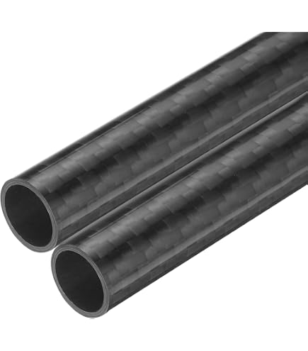 Tubo in fibra di carbonio 100% opaco, 14 mm x 12 mm x 1000 mm