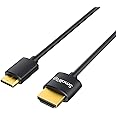 Mini HDMI to HDMI Cable, SmallRig Ultra Thin HDMI Cable 55cm/1.8Ft, Super Flexible Slim High Speed 4K 60Hz HDR HDMI 2.0, Fits for Sony HDR-XR50, for Nikon Z6 Z7 for Canon EOS RP, EOS R - 3041