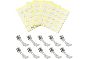 ZWZNBL 100Pcs Candle Wick Stickers, with 10Pcs Stainless Steel Candle Wick Holder, Candle Wick Centering Device for Candle Making, Candle Lovers Gift
