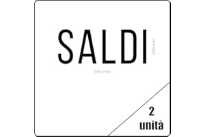 GESAR Adesivo con scritta SALDI per decorare la vetrina del tuo negozio (nero)