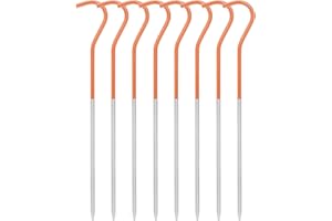 iBasingo 8 pcs/lot Titane en Alliage Pegs Camping en Plein Air Tente Enjoliveurs Portable Coude Herbe Tente Nail Ti1525I