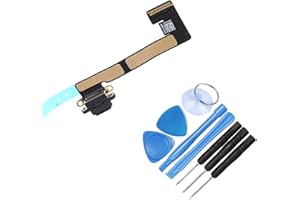 THE TECH DOCTOR Replacement USB Charging Port Flex for iPad Mini 2 & 3 - Complete with Tools - Professional Repair Kit (Black)